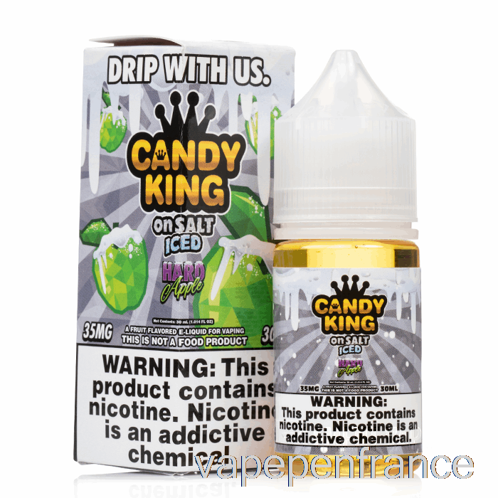 Pomme Dure Glacée - Roi Des Bonbons Sur Sel - Stylo Vape 30 Ml 35 Mg